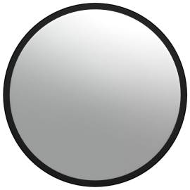 Oglindă de trafic convexă de interior, negru, Ø40 cm, acril, 2 image