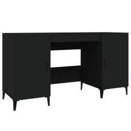 Birou, negru, 140x50x75 cm, lemn compozit, 2 image
