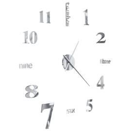 Ceas de perete 3d, argintiu, 100 cm, xxl, design modern, 4 image
