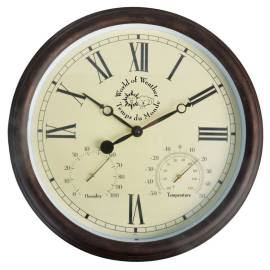 Esschert design ceas de gară cu termo-higrometru 30,5 cm tf009, 2 image