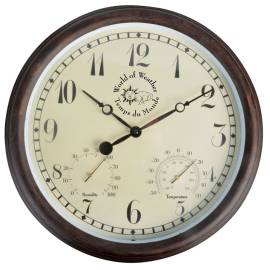 Esschert design ceas de gară cu termo-higrometru tf008, 30,5 cm, 2 image