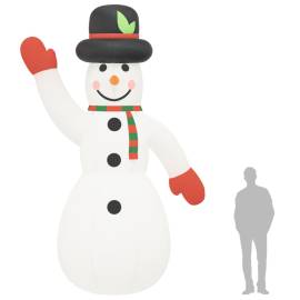 Om de zăpadă gonflabil pentru crăciun cu led-uri, 455 cm, 11 image