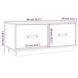 Comodă tv, gri, 80x34x35 cm, lemn masiv de pin, 10 image