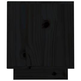 Comodă tv, negru, 70x34x40 cm, lemn masiv de pin, 8 image