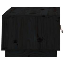 Măsuță de cafea, negru, 80x50x35 cm, lemn masiv de pin, 8 image