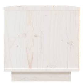 Noptieră, alb, 40x34x35 cm, lemn masiv de pin, 6 image