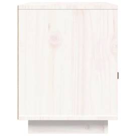 Noptieră, alb, 40x34x45 cm, lemn masiv de pin, 8 image