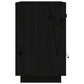 Noptiere, 2 buc., negru, 40x34x55 cm, lemn masiv de pin, 8 image