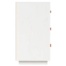 Servantă, alb, 80x40x75 cm, lemn masiv de pin, 5 image