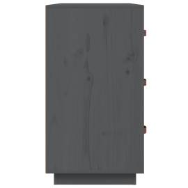 Servantă, gri, 80x40x75 cm, lemn masiv de pin, 5 image