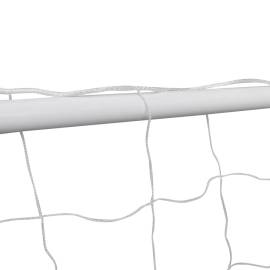 Porți de fotbal cu plasă, 2 buc, 240 x 90 x 150 cm, oțel, 4 image