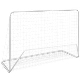 Porți de fotbal cu plase 2 buc. alb 182x61x122 cm oțel, 2 image