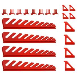 Set rafturi atelier 35 buc. roșu / negru 77x39 cm polipropilenă, 10 image