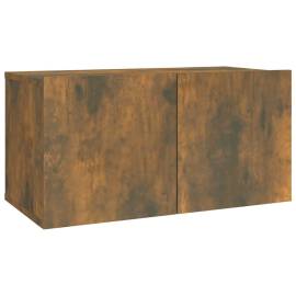 Set dulapuri tv, 2 piese, stejar fumuriu, lemn prelucrat, 6 image