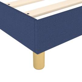 Cadru de pat box spring, albastru, 140x190 cm, textil, 7 image