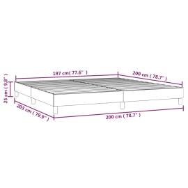 Cadru de pat box spring, negru, 200x200 cm, catifea, 9 image