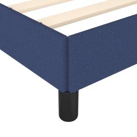 Cadru de pat, albastru, 90x190 cm, material textil, 7 image