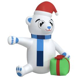 Ursuleț gonflabil de crăciun cu led, 240 cm, 4 image