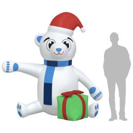 Ursuleț gonflabil de crăciun cu led, 240 cm, 10 image