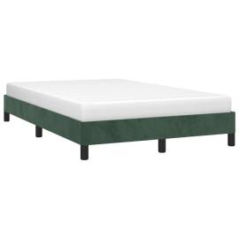 Cadru de pat, verde închis, 120x200 cm, catifea, 3 image