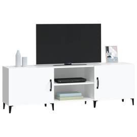Comodă tv, alb, 150x30x50 cm, lemn compozit, 4 image