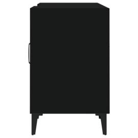Comodă tv, negru, 150x30x50 cm, lemn compozit, 7 image