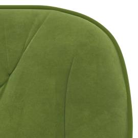 Scaun de birou pivotant, verde deschis, catifea, 6 image