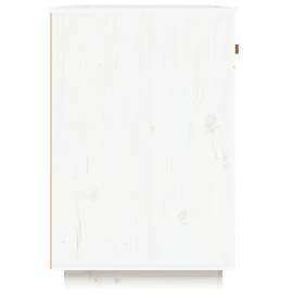 Birou, alb, 95x50x75 cm, lemn masiv de pin, 6 image