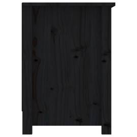 Comodă tv, negru, 103x36,5x52 cm, lemn masiv de pin, 5 image