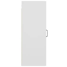 Dulap de perete suspendat, alb, 34,5x34x90 cm, 8 image