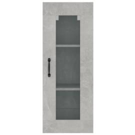 Dulap de perete suspendat, gri beton, 34,5x34x90 cm, 7 image