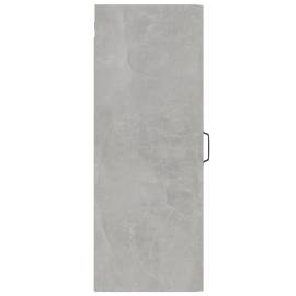 Dulap de perete suspendat, gri beton, 34,5x34x90 cm, 8 image
