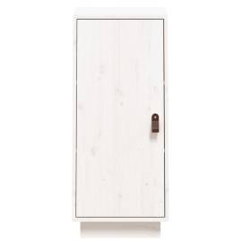 Servantă, alb, 34x40x75 cm, lemn masiv de pin, 3 image