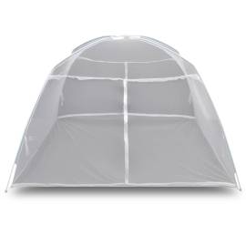 Cort camping, alb, 200x150x145 cm, fibră de sticlă, 2 image