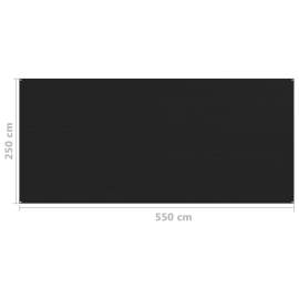 Covor pentru cort, negru, 250x550 cm, 4 image