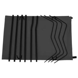 Pat de camping, negru, 180x60x19 cm, țesătură oxford și oțel, 3 image