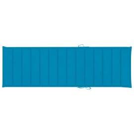 Pernă de șezlong, albastru, 200x70x3 cm, material textil, 5 image