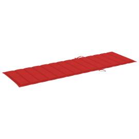 Pernă de șezlong, roșu, 200x60x3 cm, material textil, 3 image
