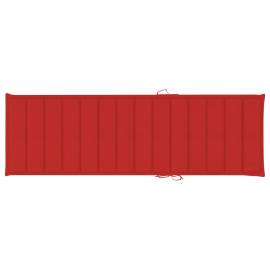 Pernă de șezlong, roșu, 200x60x3 cm, material textil, 2 image