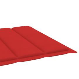 Pernă de șezlong, roșu, 200x70x3 cm, material textil, 5 image