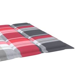 Pernă de șezlong, roșu carouri, 200x60x3 cm material textil, 4 image