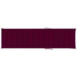 Pernă de șezlong, roșu vin, 200x50x3 cm, material textil, 3 image