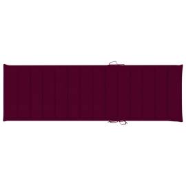 Pernă de șezlong, roșu vin, 200x60x3 cm, material textil, 2 image