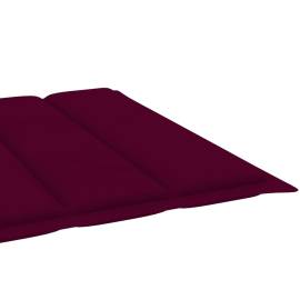 Pernă de șezlong, roșu vin, 200x60x3 cm, material textil, 5 image
