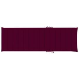 Pernă de șezlong, roșu vin, 200x70x3 cm, material textil, 3 image