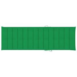 Pernă de șezlong, verde, 200x70x3 cm, material textil, 3 image