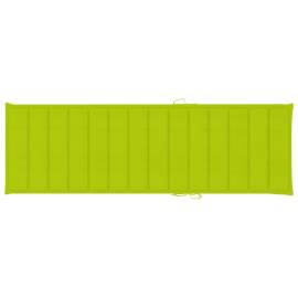 Pernă de șezlong, verde aprins, 200x60x3 cm, material textil, 2 image