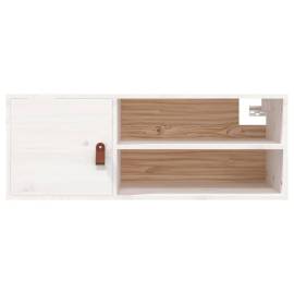 Dulap de perete, alb, 80x30x30 cm, lemn masiv de pin, 6 image