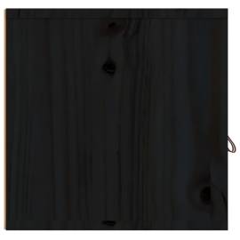 Dulap de perete, negru, 80x30x30 cm, lemn masiv de pin, 8 image