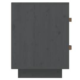 Noptiere, 2 buc., gri, 40x34x45 cm, lemn masiv de pin, 9 image